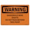 Signmission OSHA WARNING Sign, Mine Shafts Do Not Pass Beyond, 10in X 7in Rigid Plastic, 7" W, 10" L, Landscape OS-WS-P-710-L-12043 - alternate 1